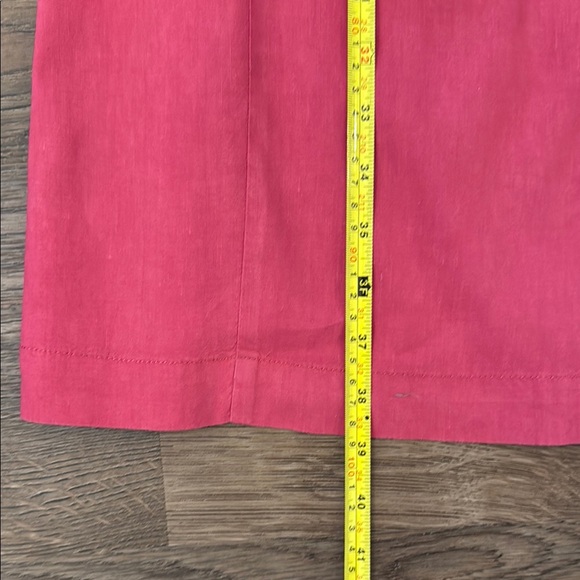 Eileen Fisher Pink Linen Linen LS Split Cuff Dress - Picture 2 of 6